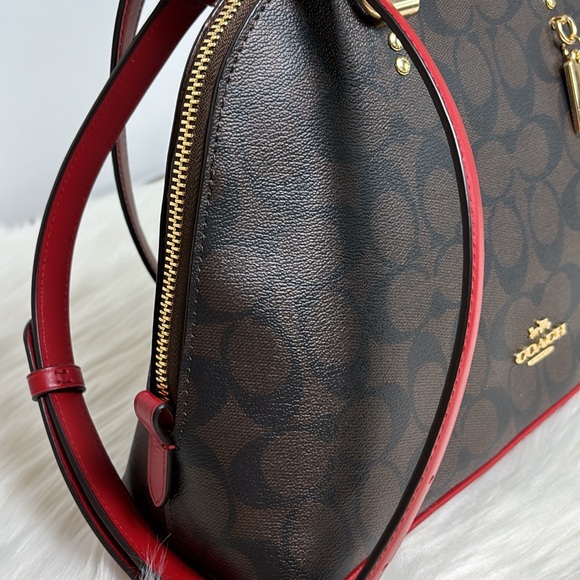 NWT💃Coach Katy Satchel Crossbody In Signature Canvas Purse - Picture 3 of 8